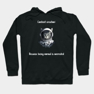 Content creation: Because being normal is overrated Hoodie